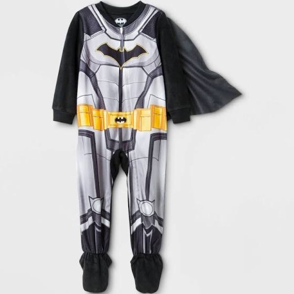 DC COMICS Baby Boy BATMAN with Cape Footed Pajamas - Picture 1 of 5